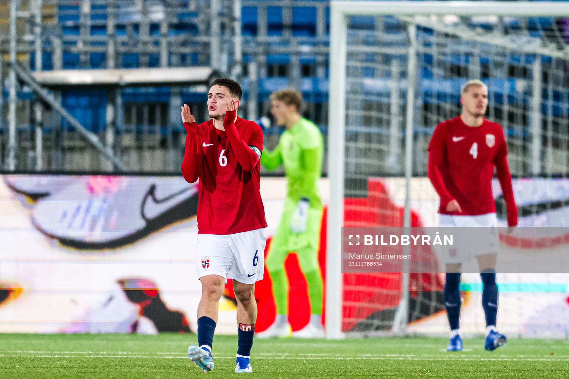 Christos Zafeiris  of Norway looks dejected