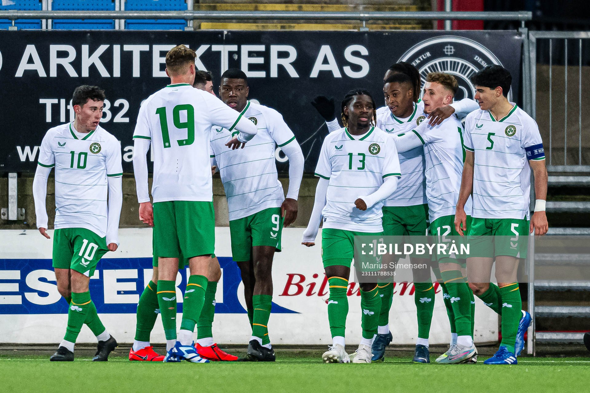 Sinclair Armstrong of Ireland celebrates