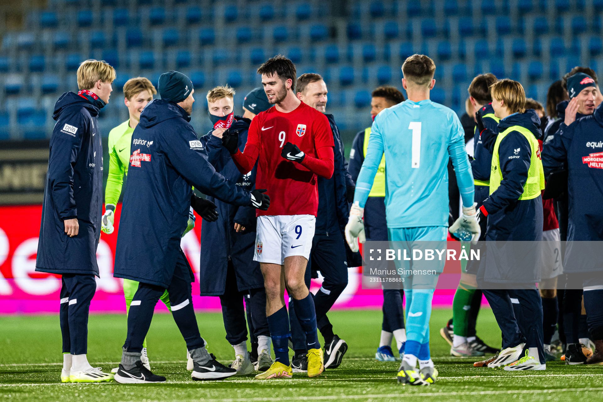 Lasse Selvåg Nordås of Norway celebrates