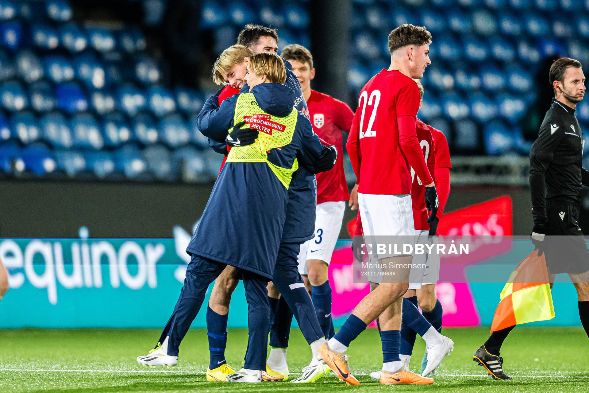 Lasse Selvåg Nordås of Norway celebrates