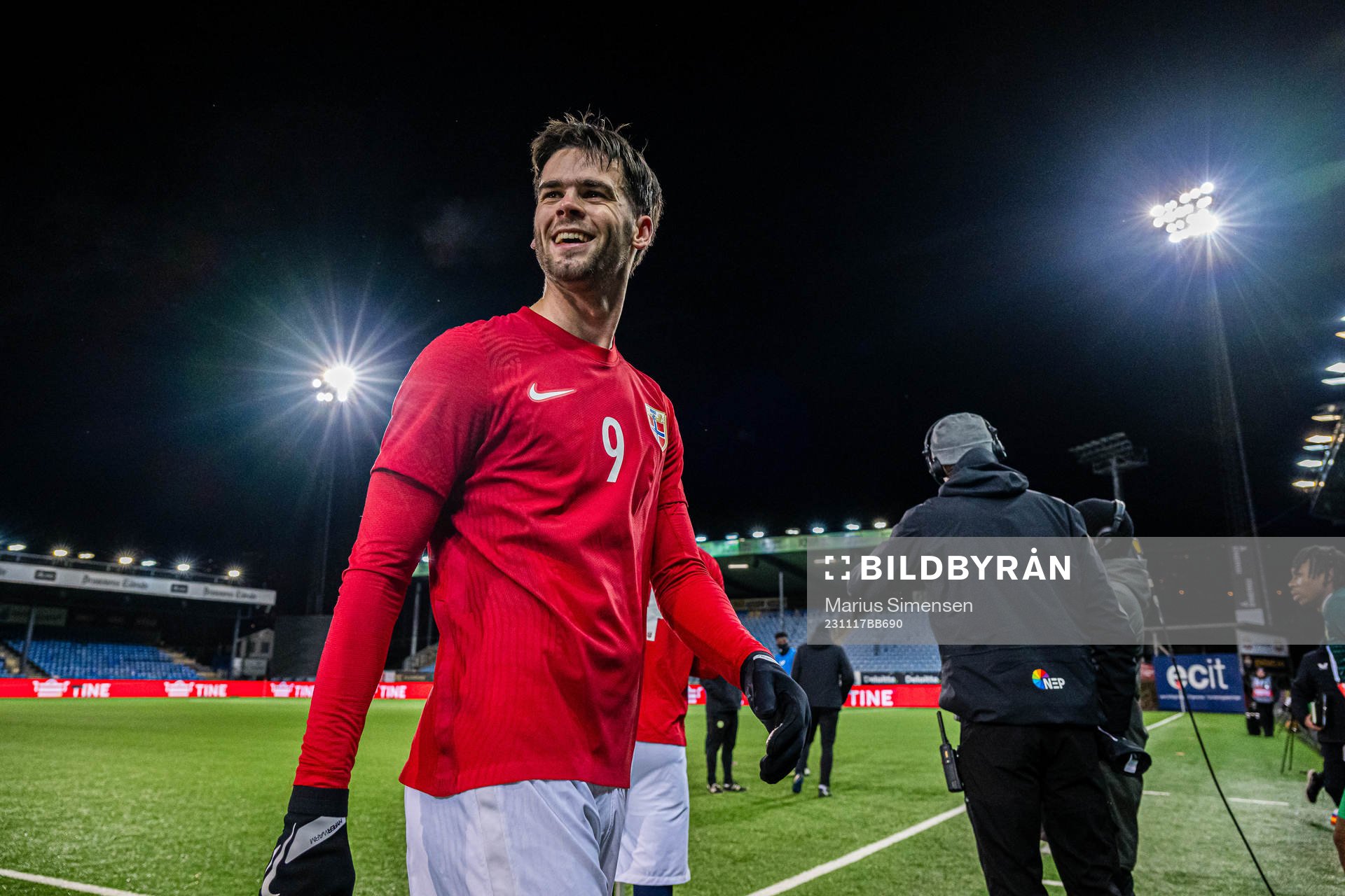 Lasse Selvåg Nordås of Norway celebrates