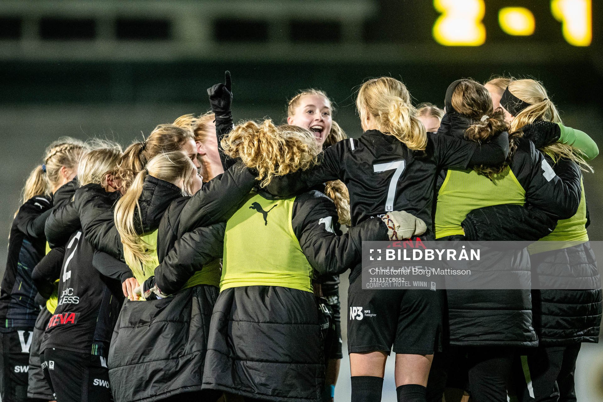 Umeås spelare jublar