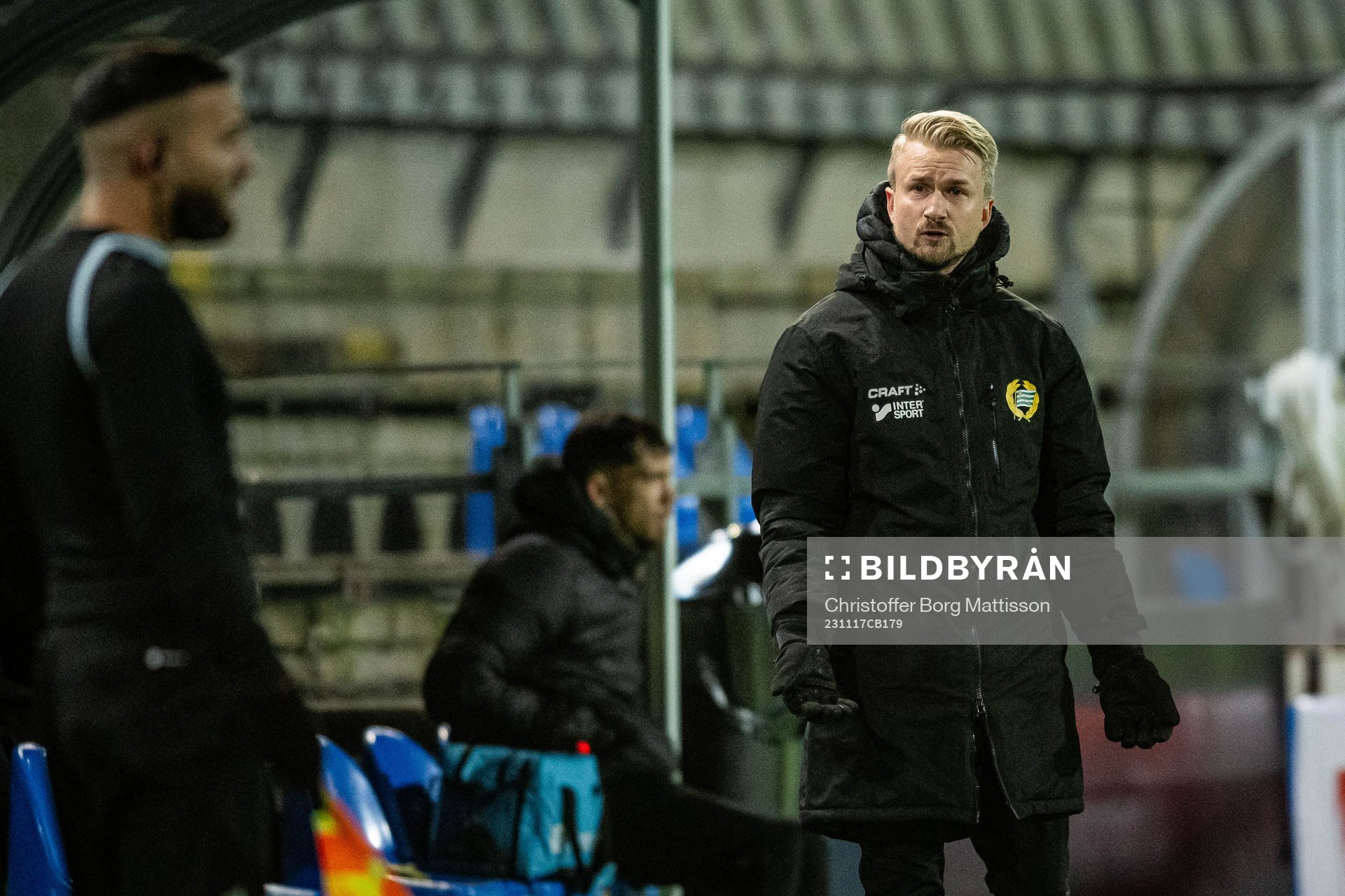 Hammarbys tränare Pierre Fondin reagerar