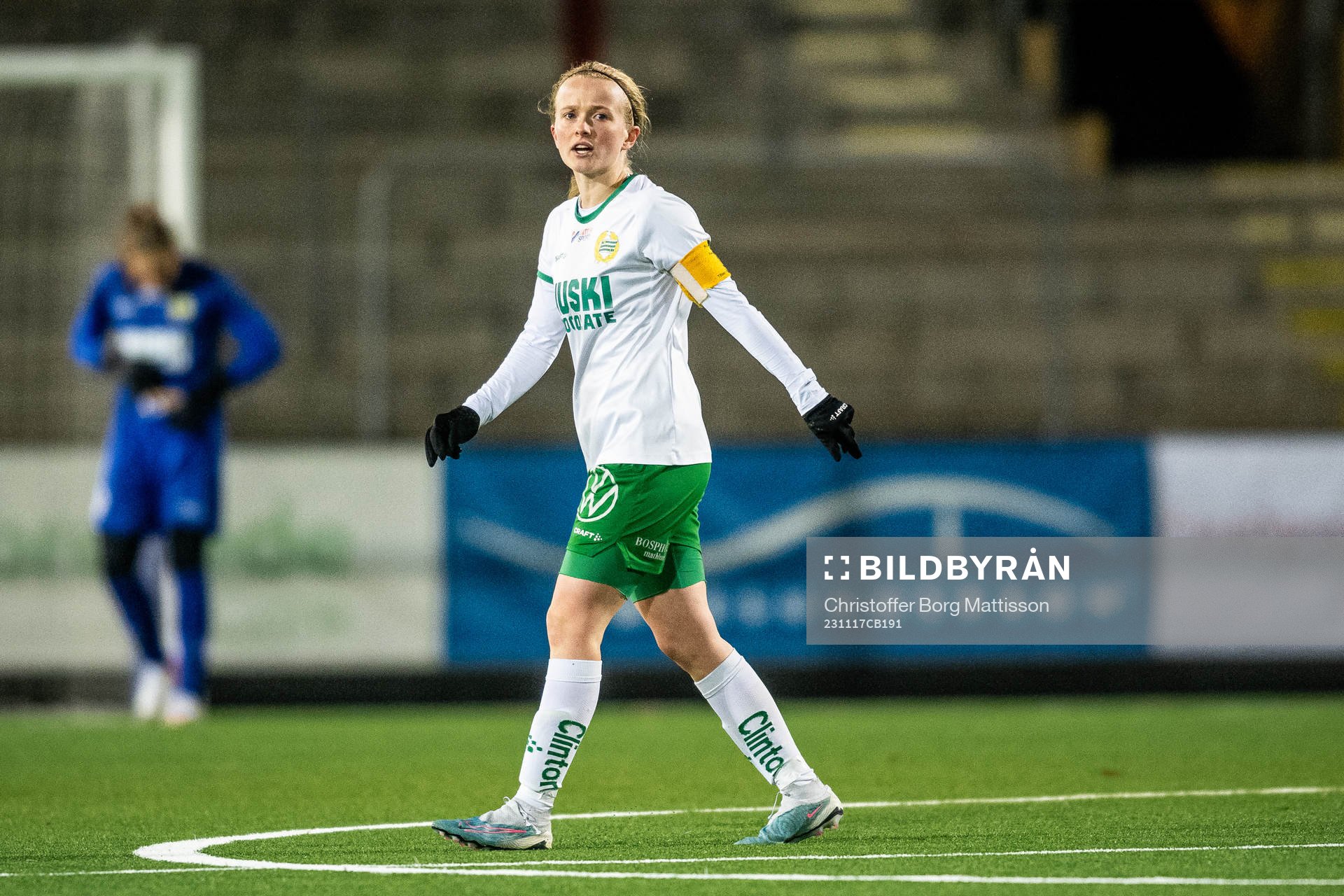 Hammarbys Ebba Lilliehöök under fotbollsmatchen i Svenska Spel F19 Slutspel 2023 mellan Häcken och Hammarby den 17 november 2023 i Malmö.