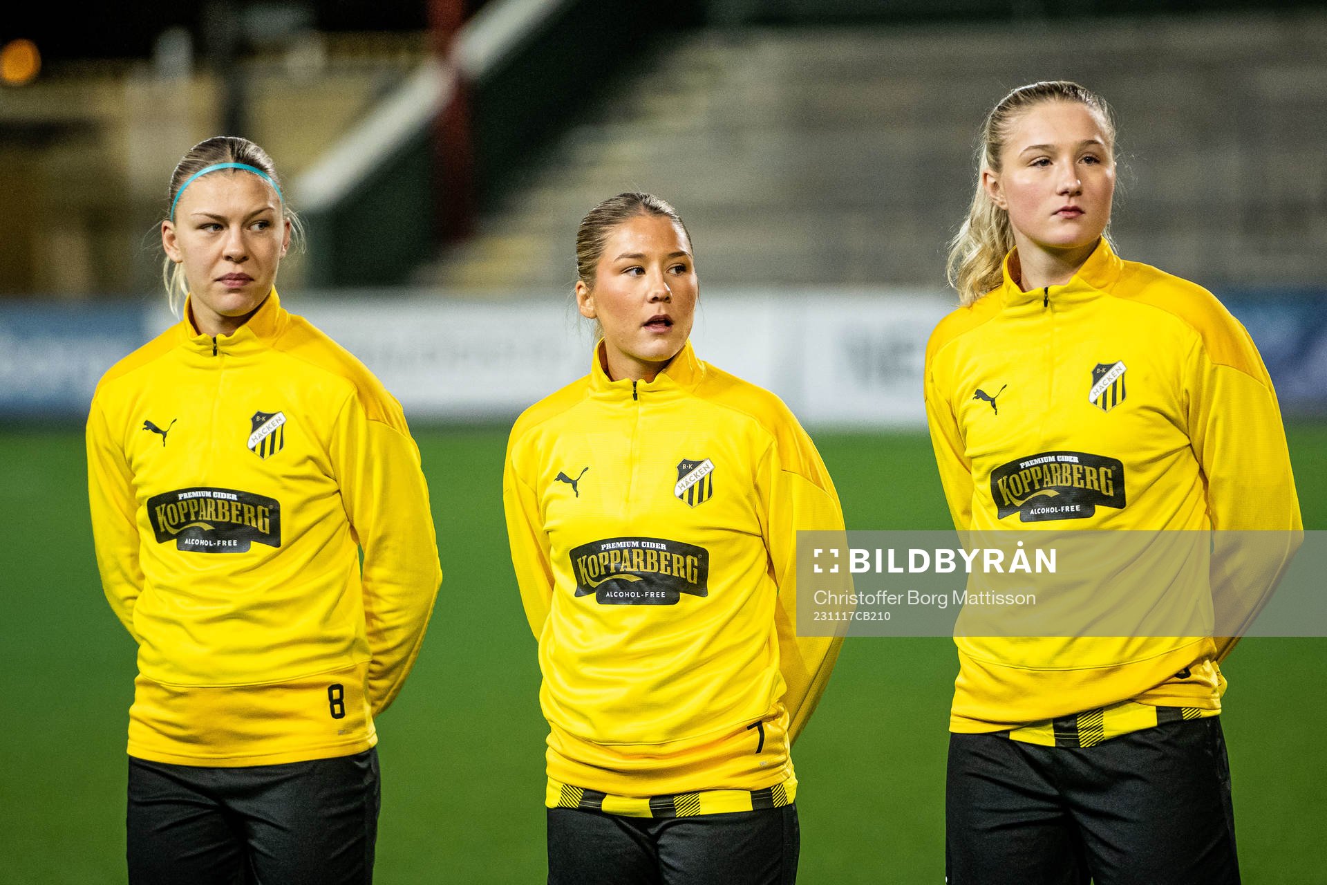 Häckens Matilda Larsson, Novalie Jensen och Alexandra