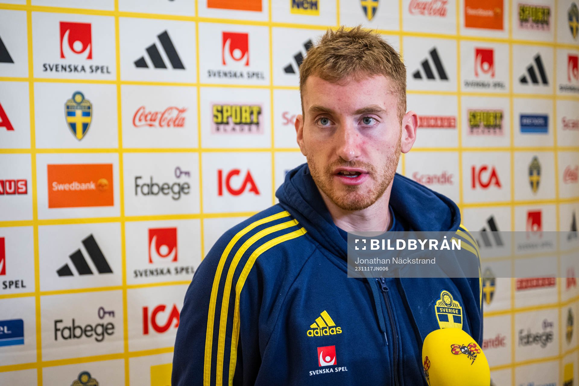 Dejan Kulusevski of the Swedish national football team in a