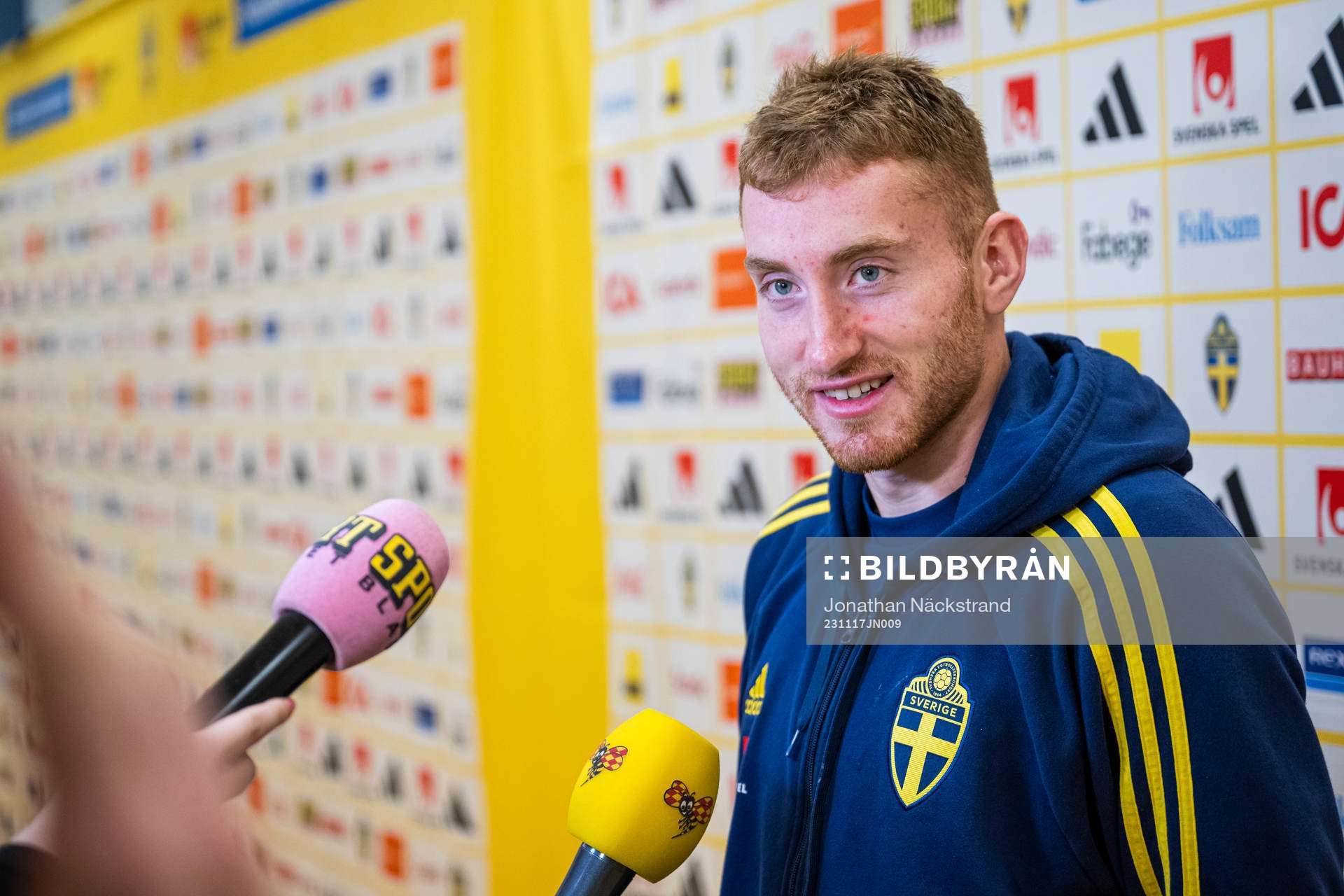 Dejan Kulusevski of the Swedish national football team in a