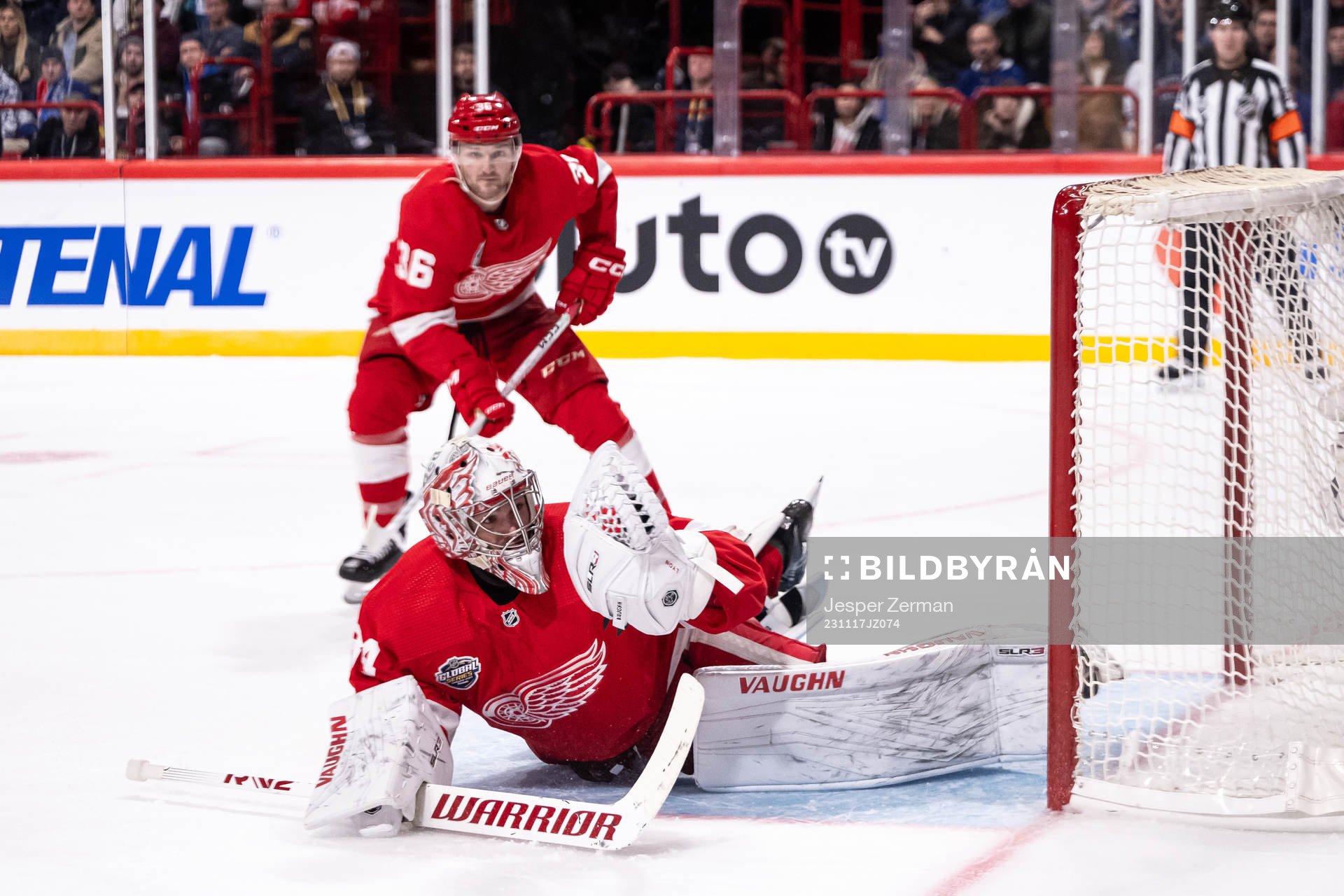 Goaltender Alex Lyon of Detroit Red Wings