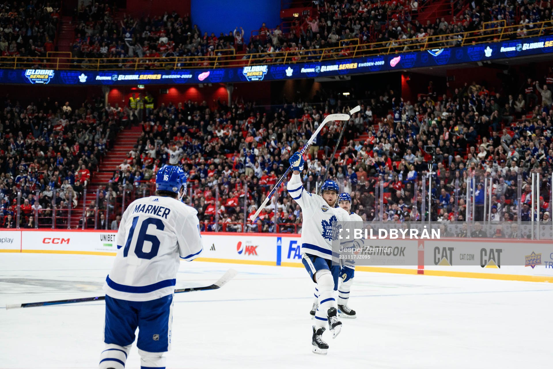William Nylander of Toronto Maple Leafs xcelebrates