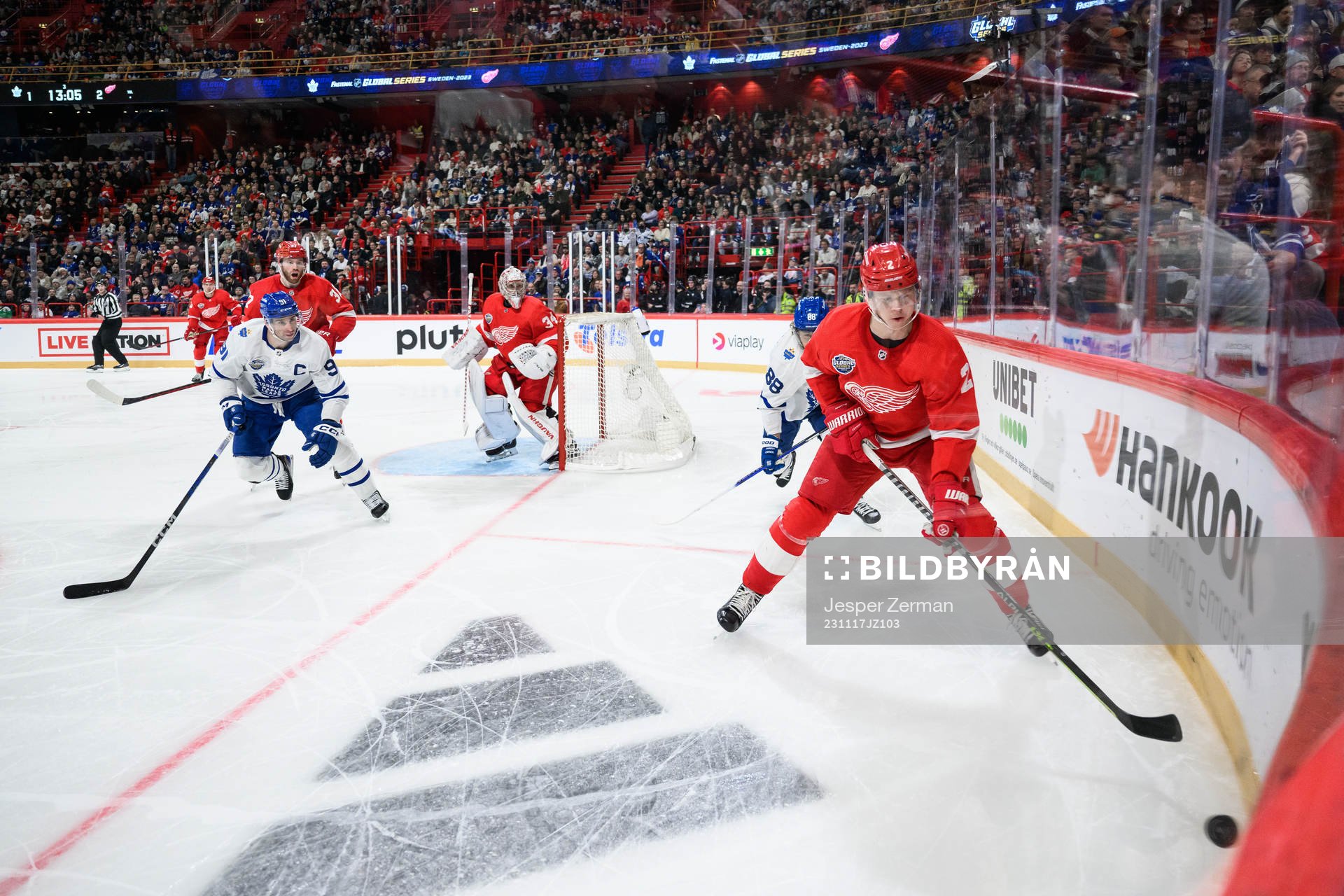 John Tavares of Toronto Maple Leafs and Olli Maatta of