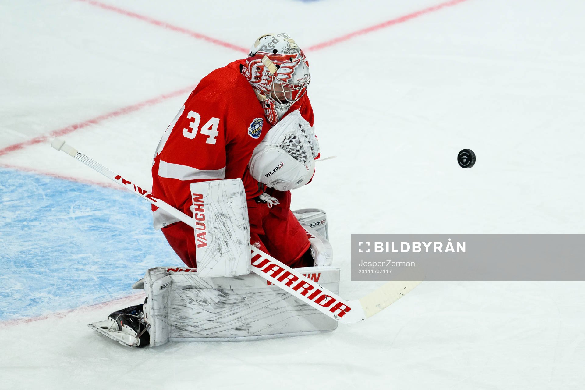 goalkeeper Alex Lyon of Detroit Red Wings
