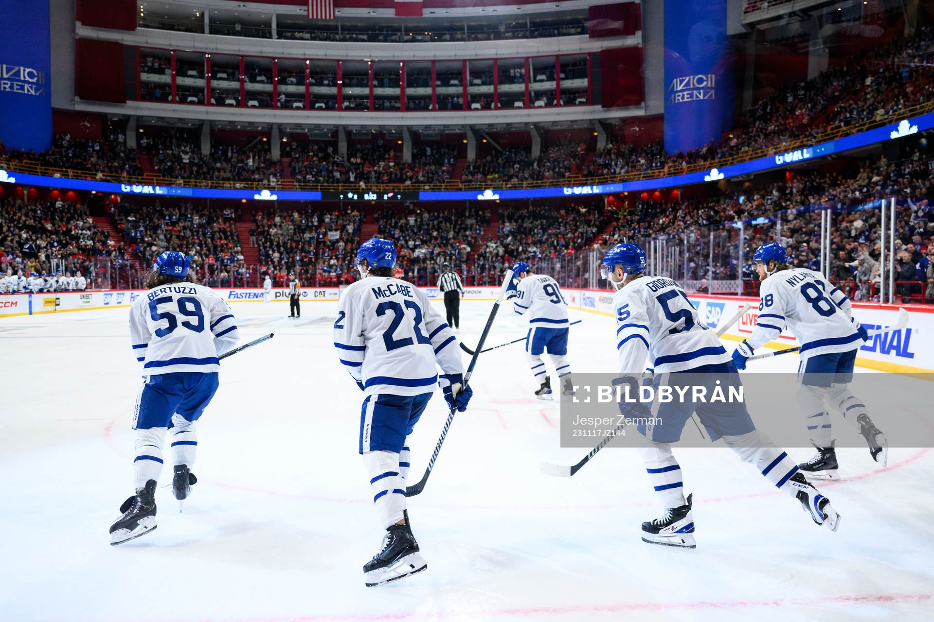 Tyler Bertuzzi, Jake McCabe, John Tavares, Mark Giordano