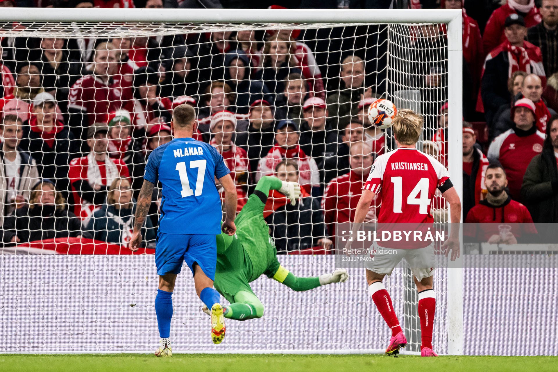 Goalkeeper Kasper Schmeichel of Denmark
