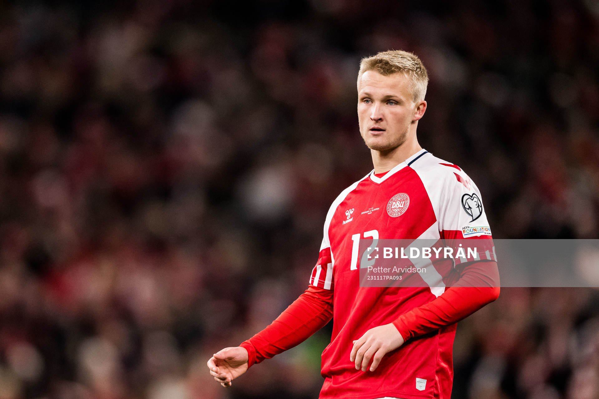 Kasper Dolberg of Denmark