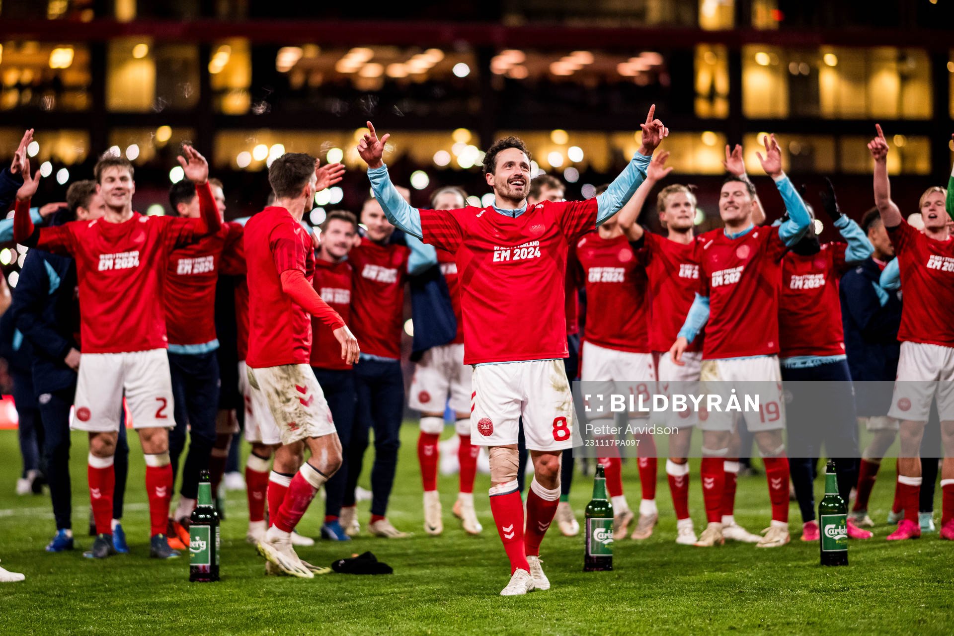 Thomas Delaney of Denmark celebrates