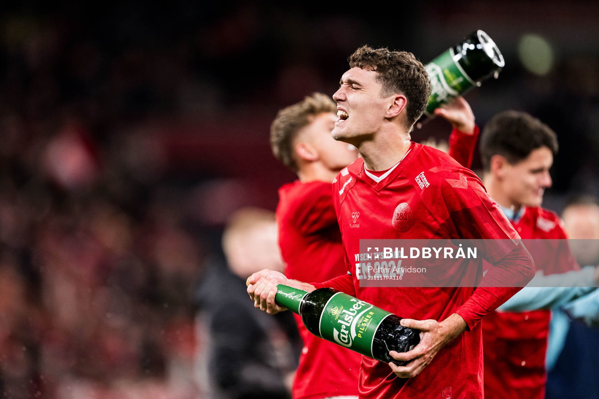 Andreas Christensen of Denmark celebrates