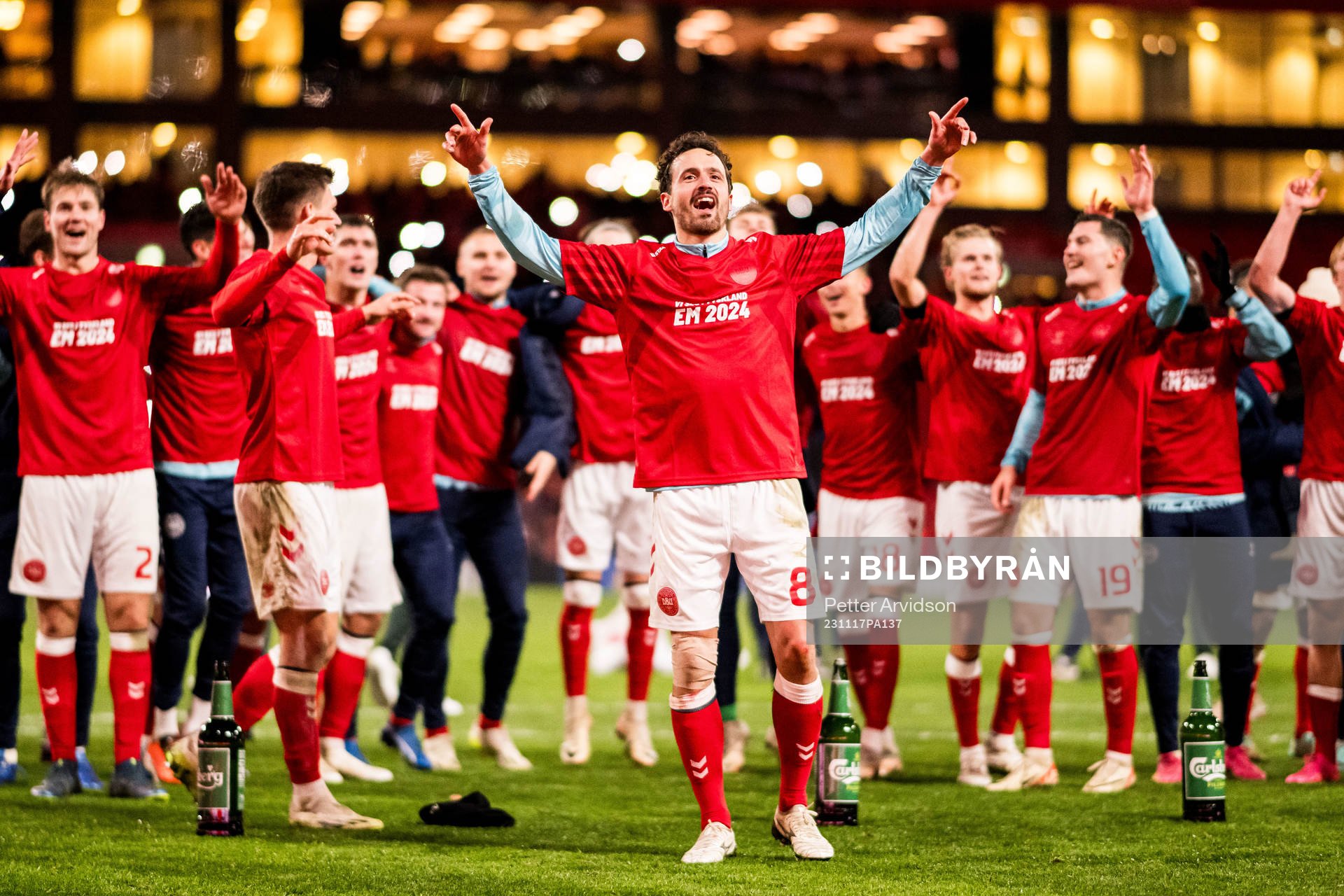 Thomas Delaney of Denmark celebrates