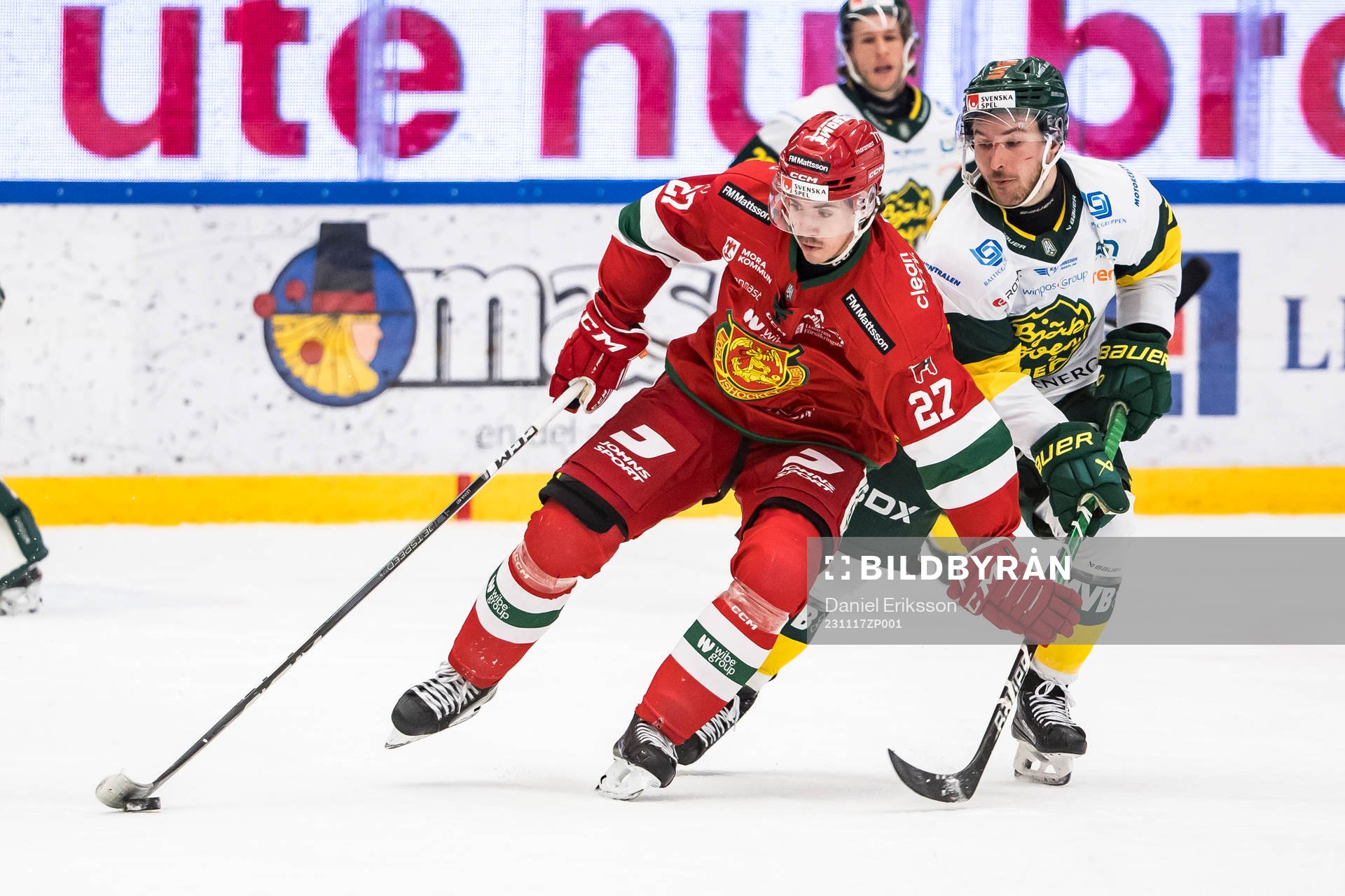 Moras Ludvig Levinsson och Björklövens Nicholas Schilkey