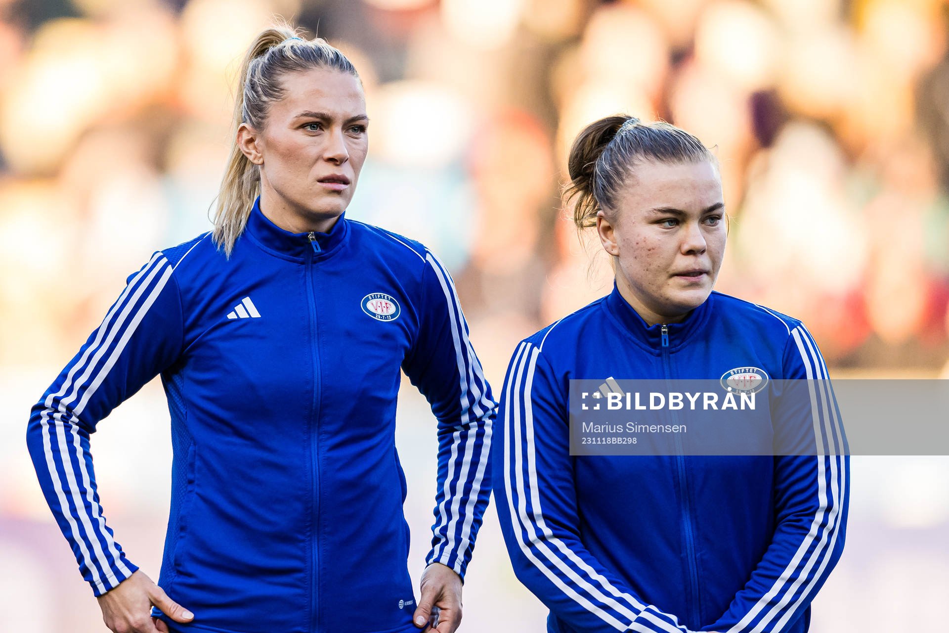 Mimmi Löfwenius Veum and Olaug Tvedten of Vålerenga