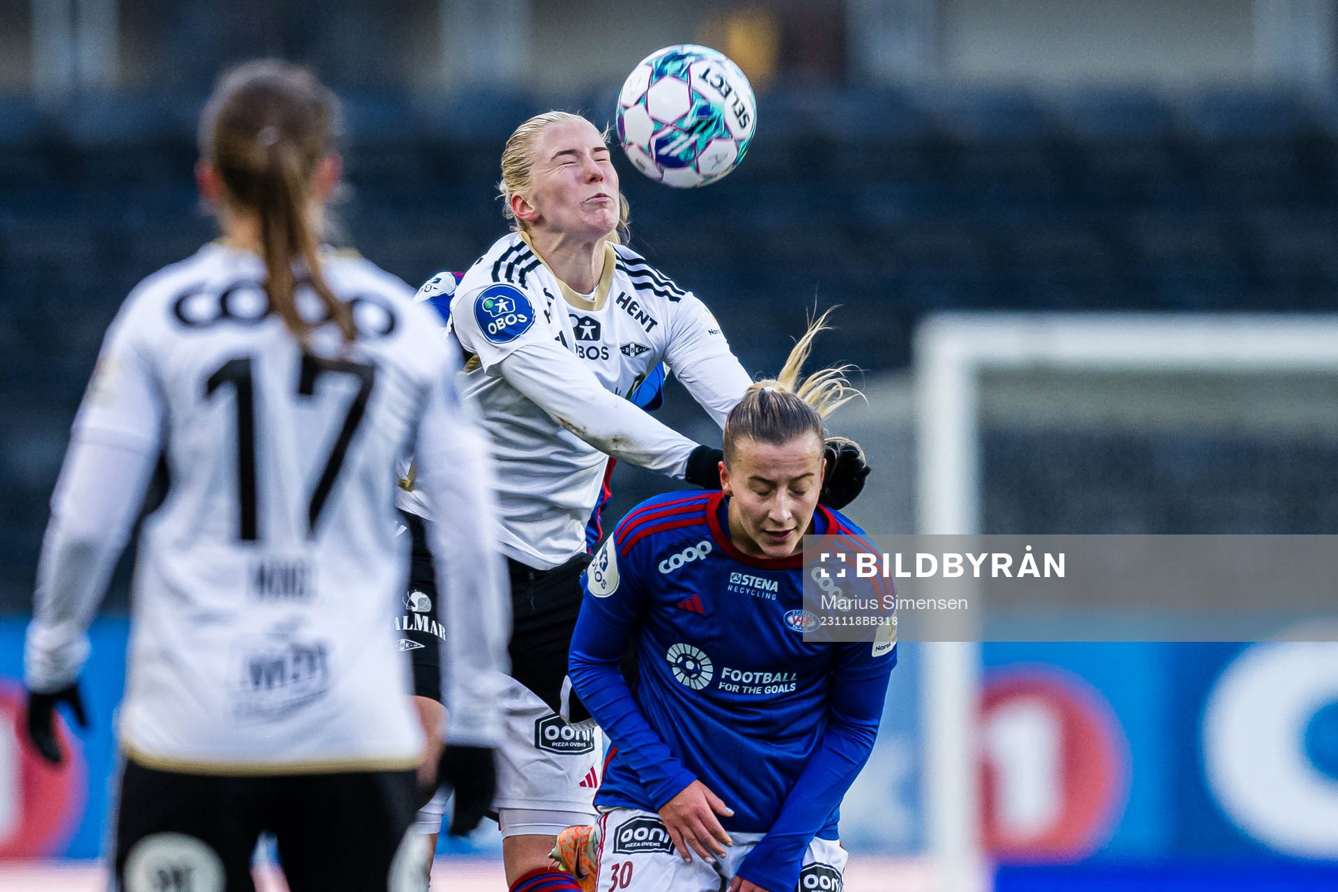 Emilie Nautnes of Rosenborg and Stine Nybø Brekken of