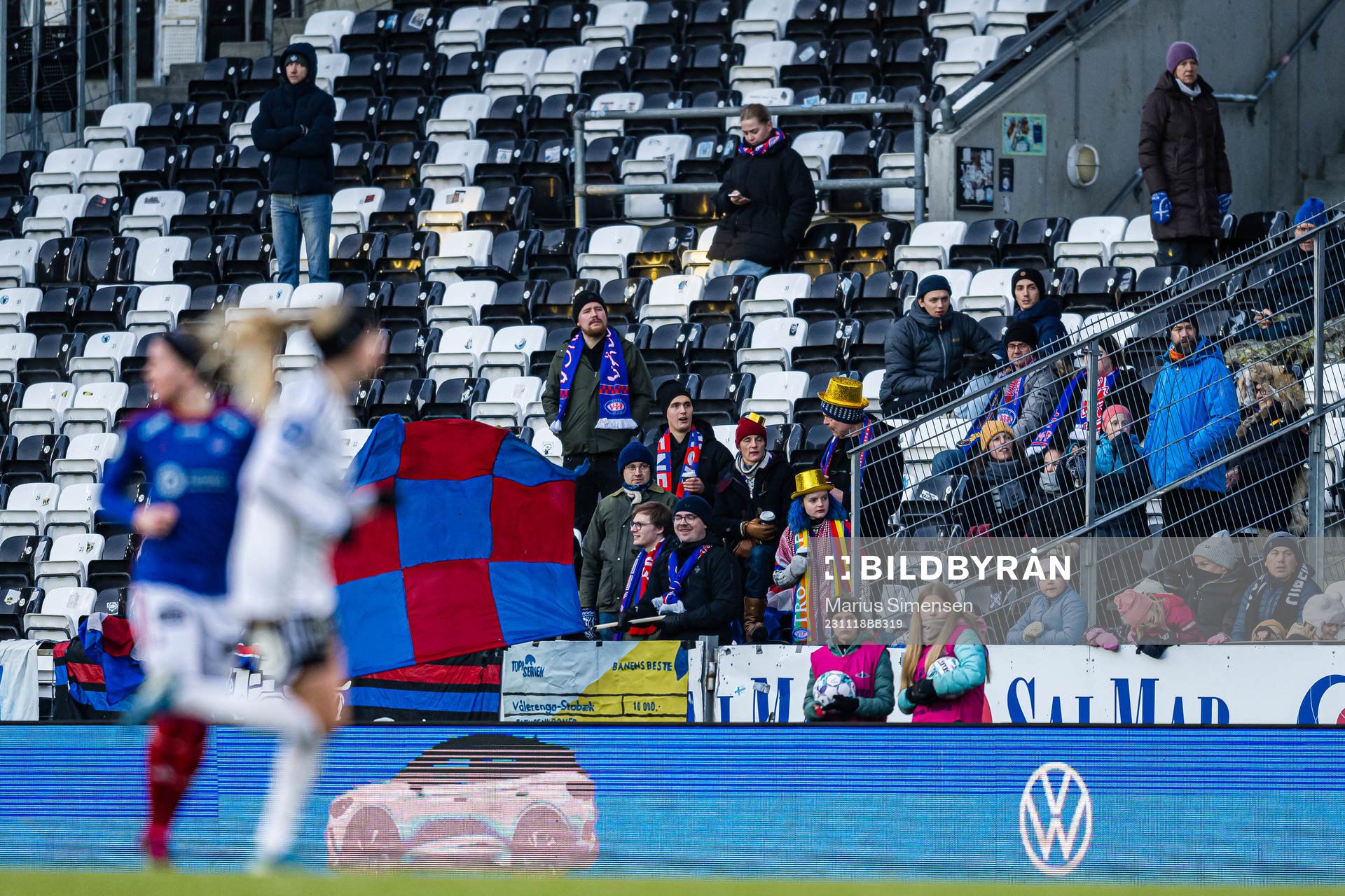 Spectators in the stands
