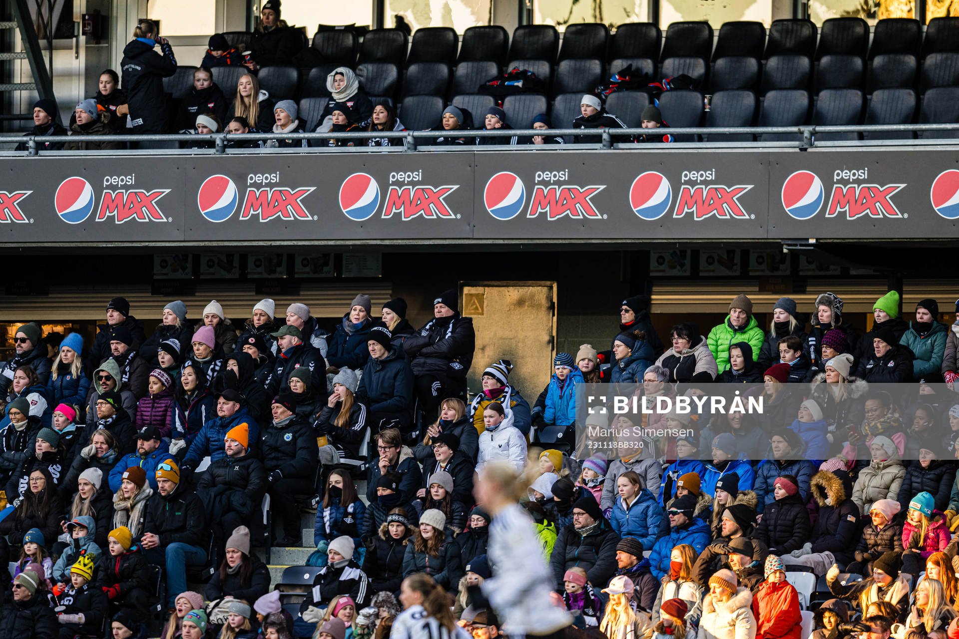 Spectators in the stands
