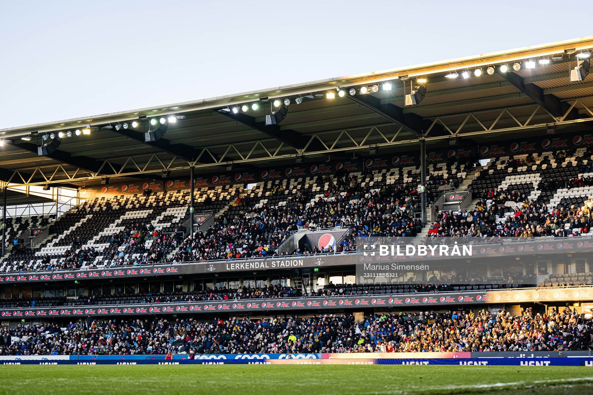 Spectators in the stands