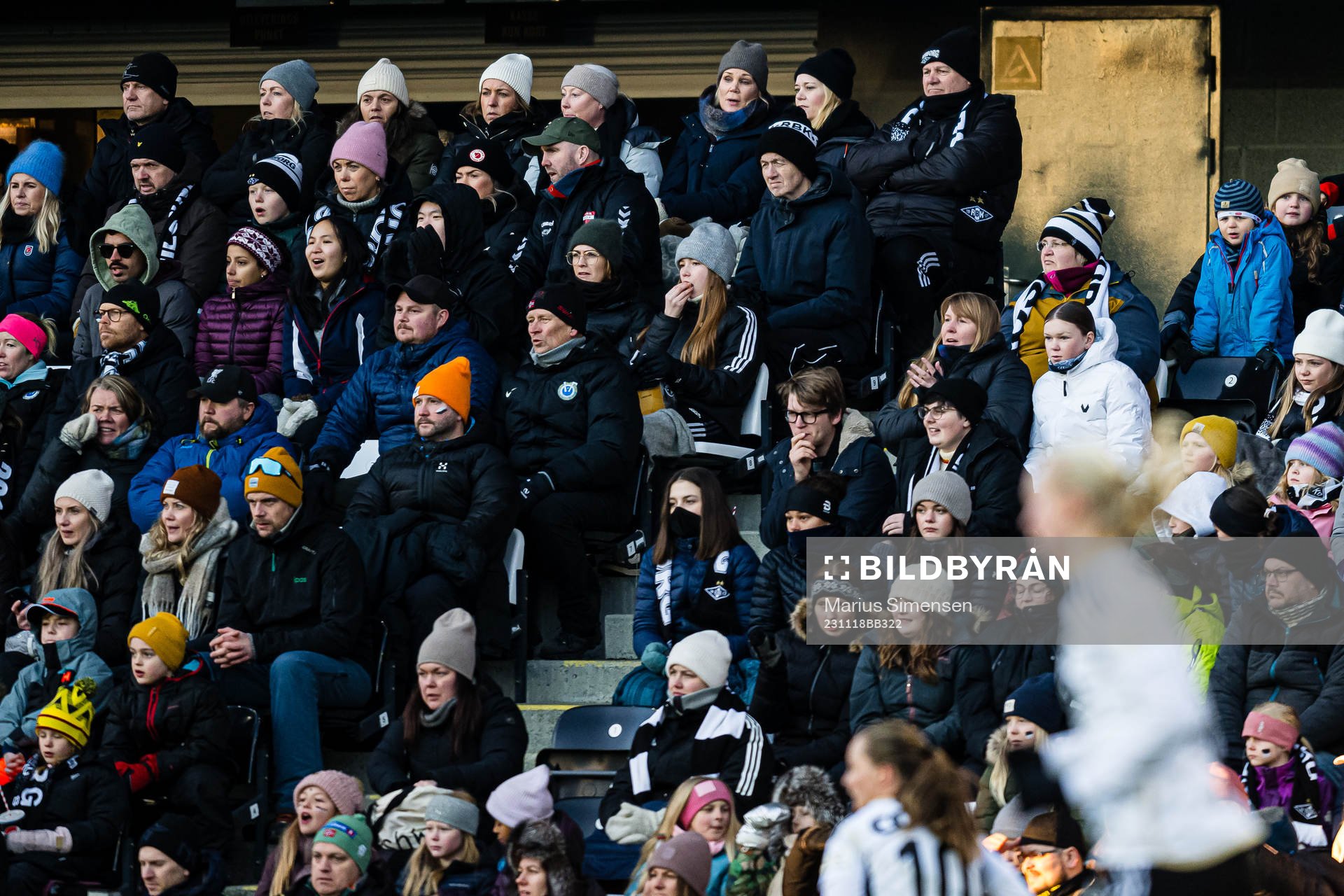 Spectators in the stands