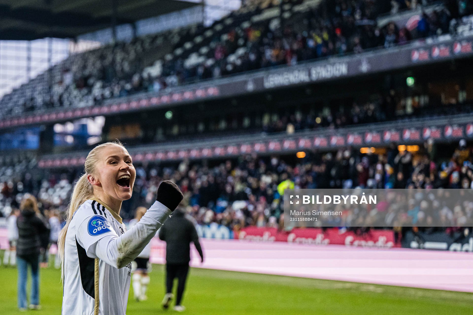 Anna Jøsendal of Rosenborg celebrates
