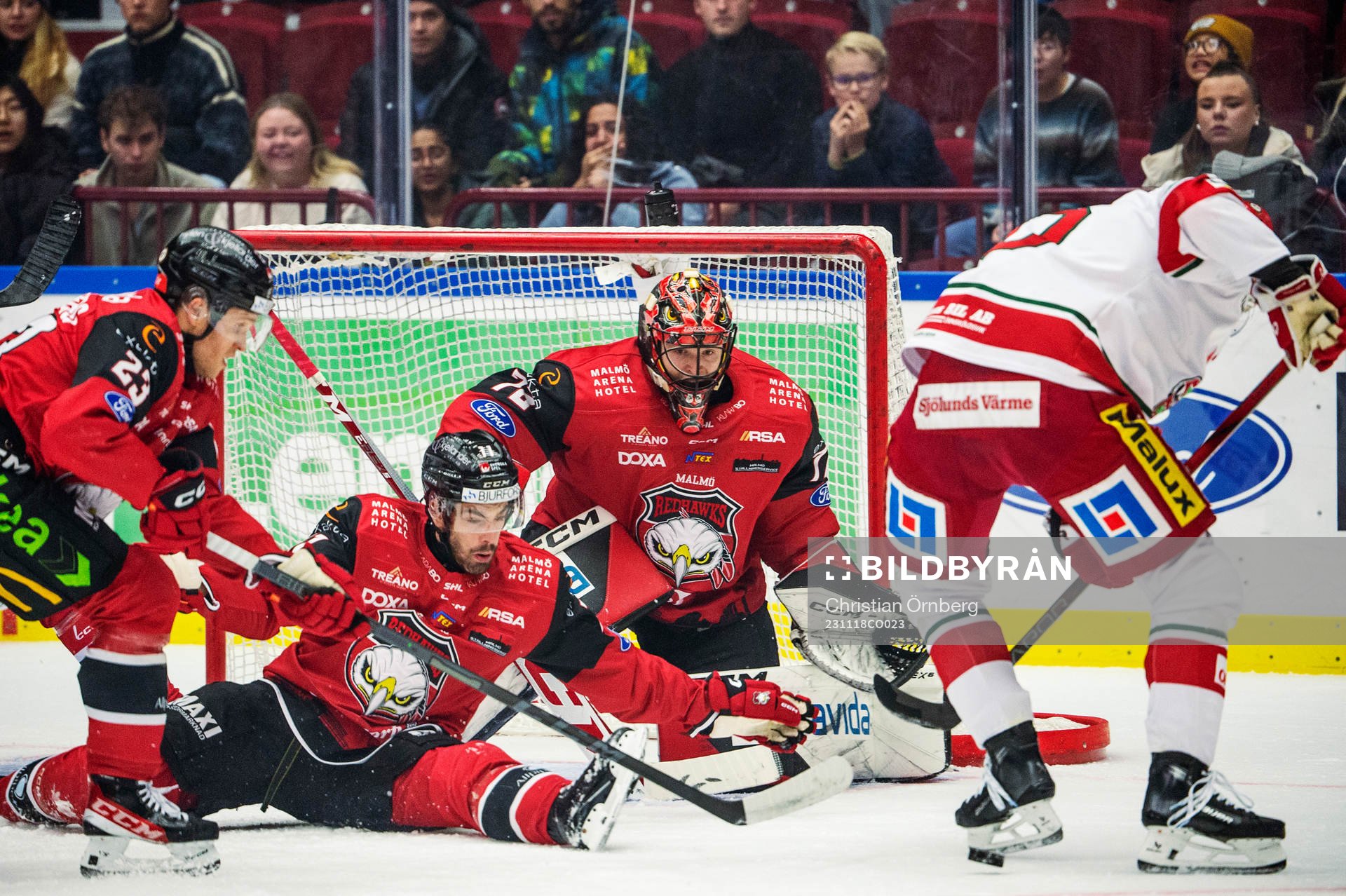 MoDos Sampo Ranta mot Malmö Redhawks Christoffer Forsberg,