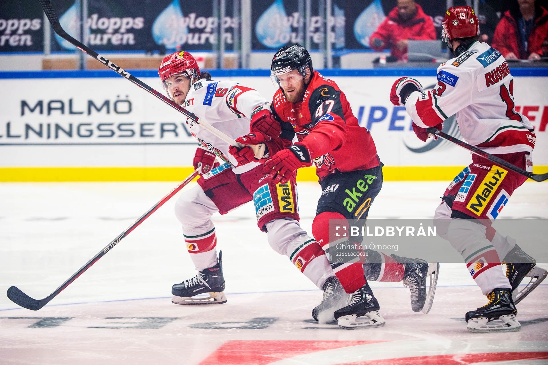 MoDos Daniel Brickley mot Malmö Redhawks Joakim Ryan