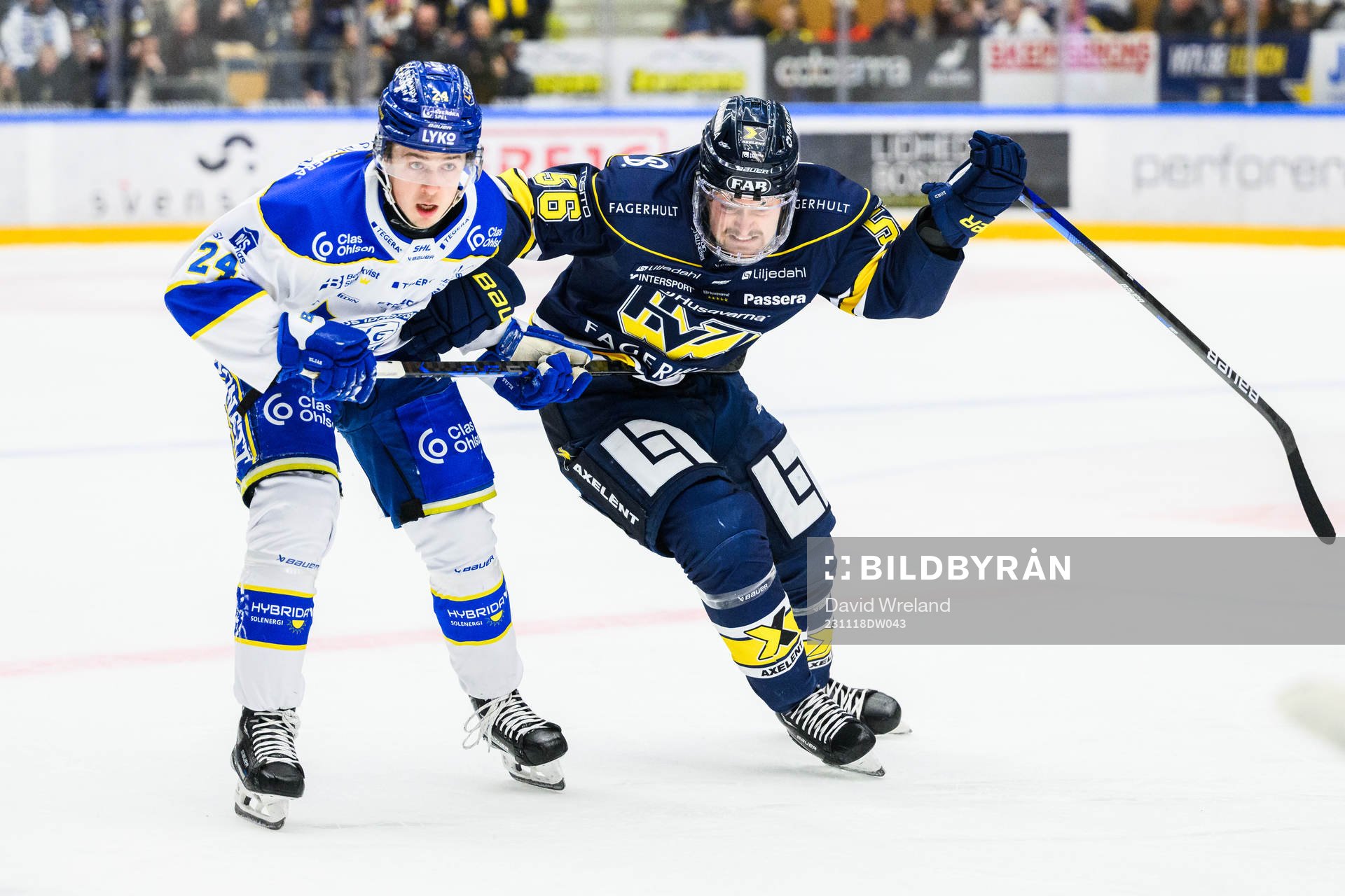 Leksands Arvid Eljas och HV71s Olle Strandell