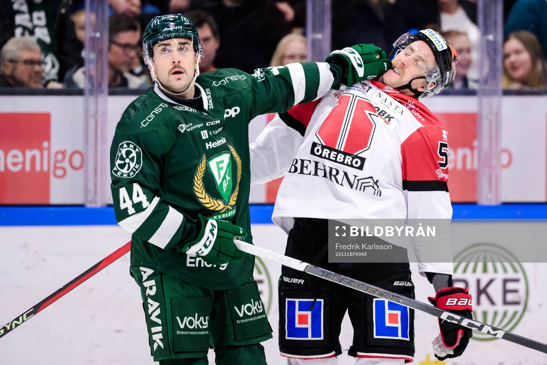 Färjestads Jonathan Andersson och Örebros Robin Norell