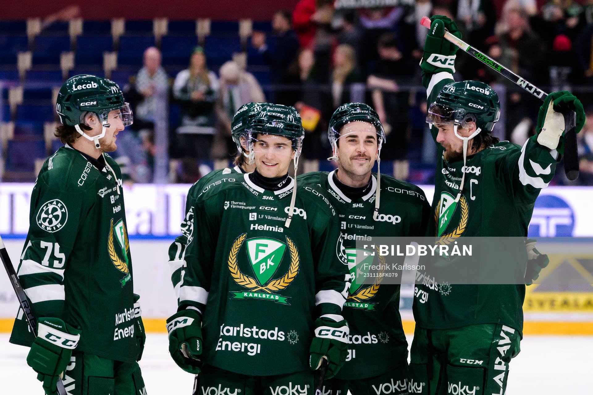 Färjestads Jeremy Salvas Groleau, Joel Nyström, Jonathan