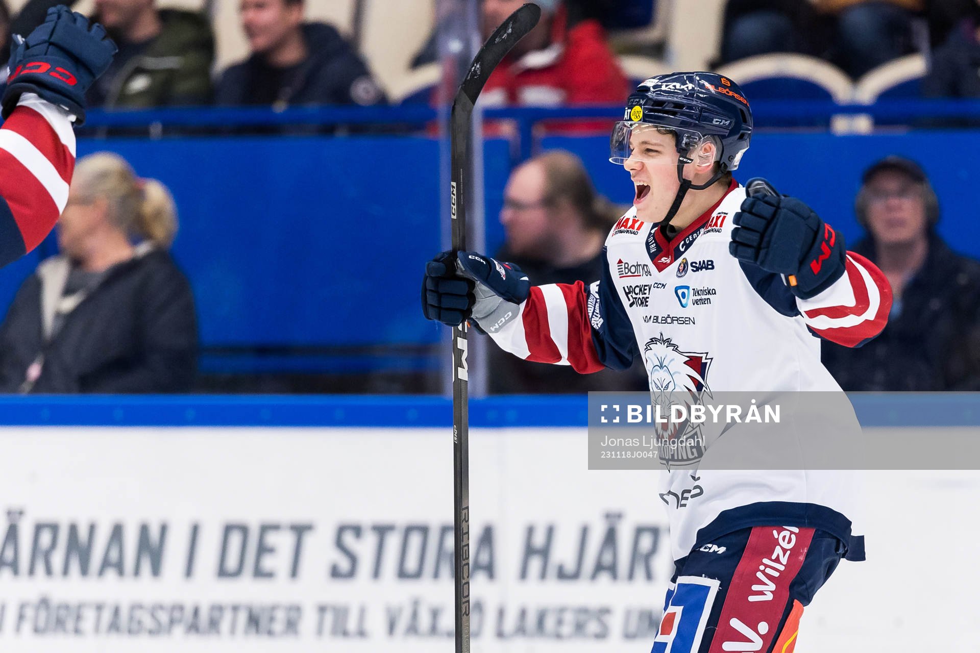 Linköpings Mattias Hävelid jublar