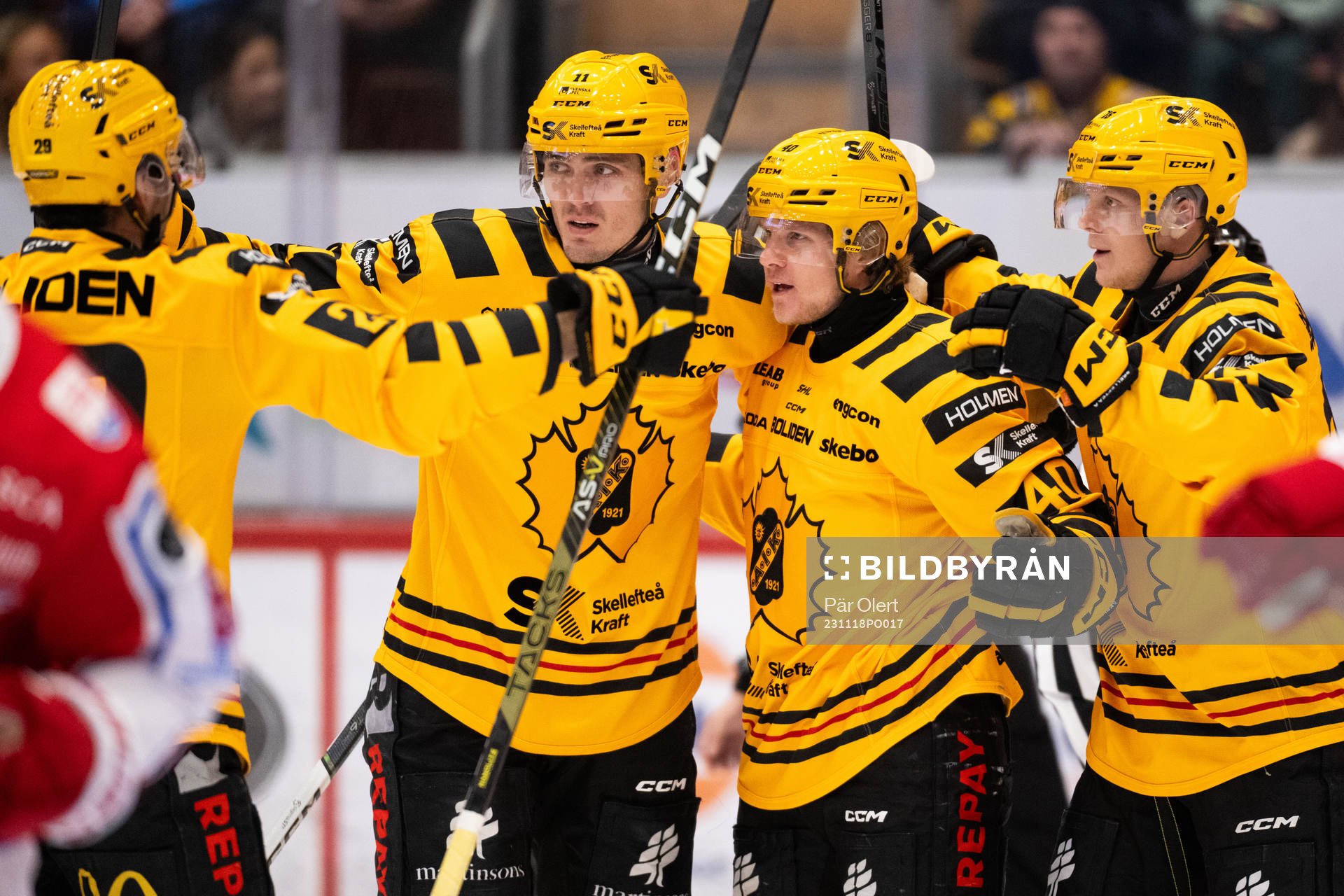 Skellefteås Anton Heikkinen jublar