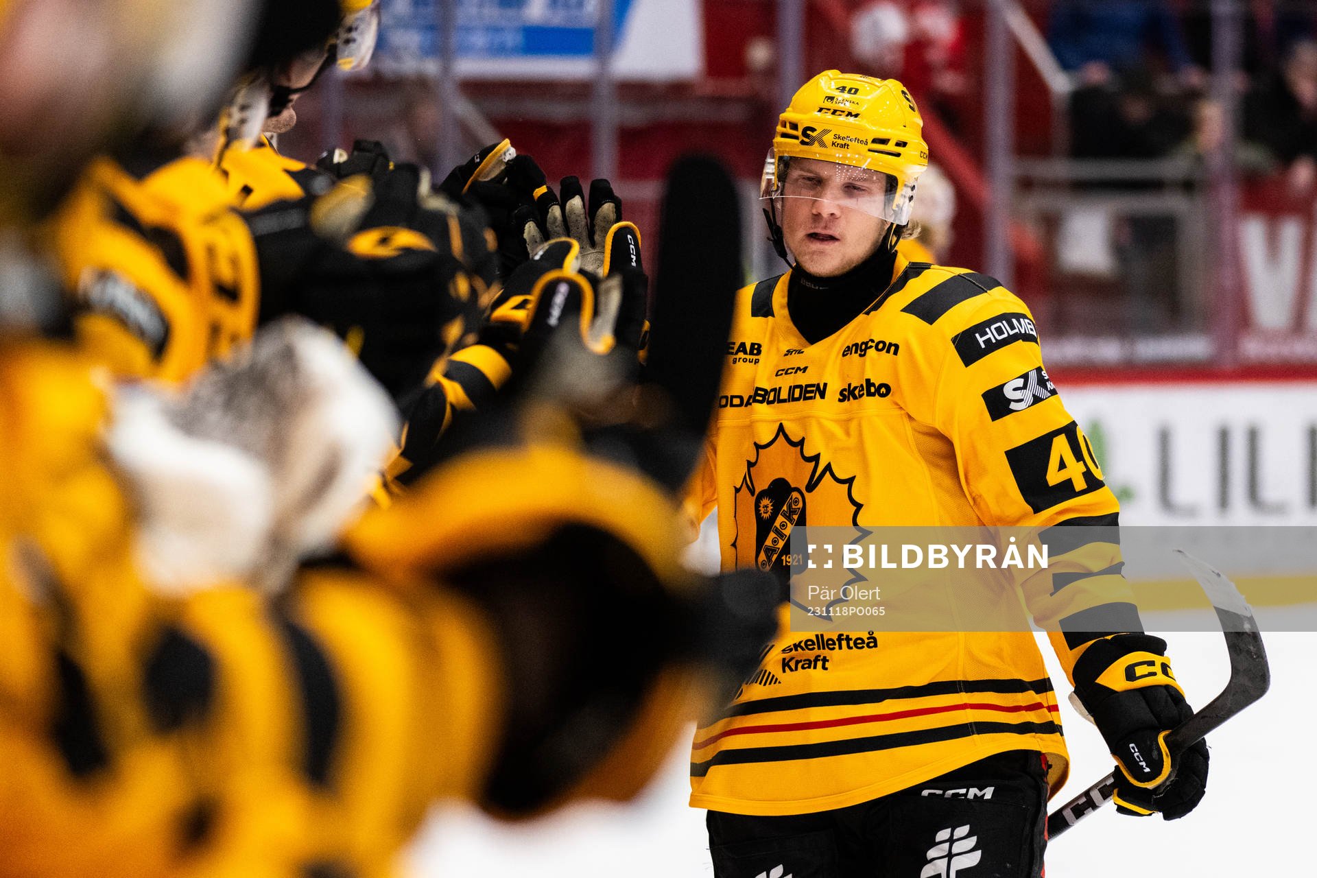 Skellefteås Anton Heikkinen jublar