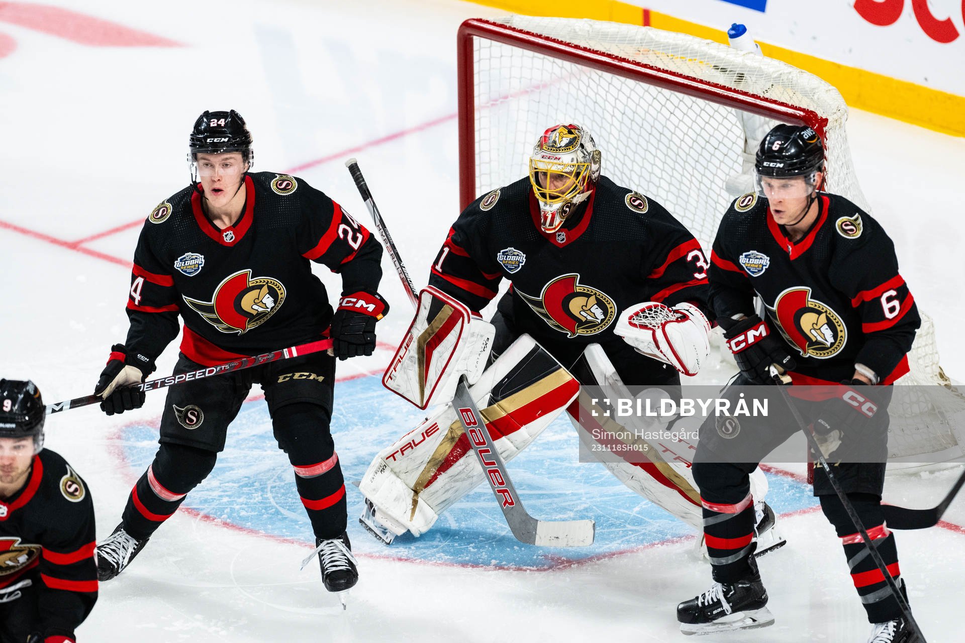 Goaltender Anton Forsberg of Ottawa Senators