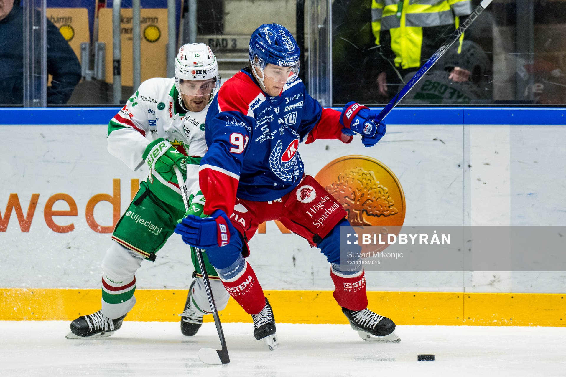 Rögles Simon Ryfors och Oskarshamns Logan Hutsko