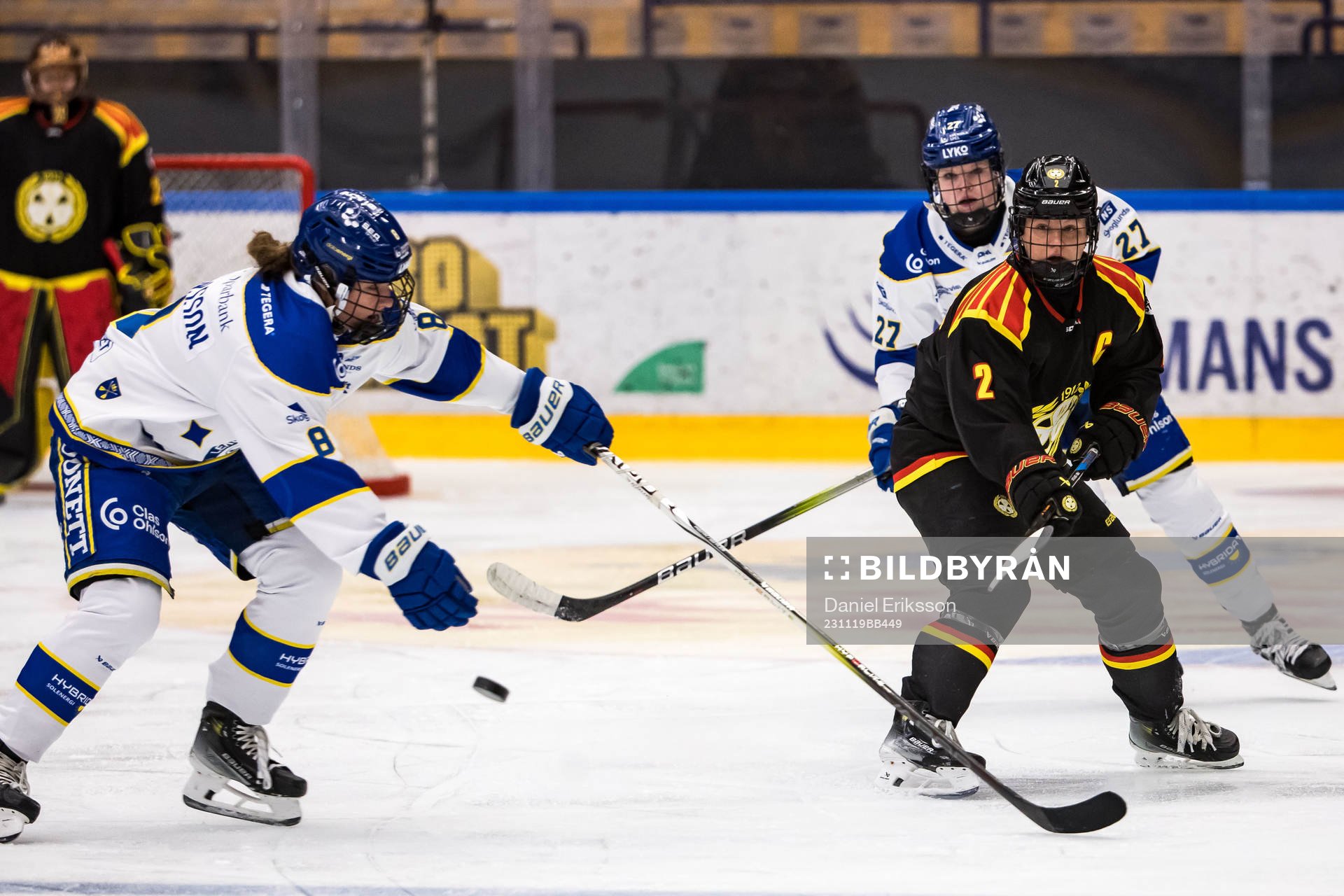 Leksands IFs Ella Albinsson och Brynäs IFs Maja