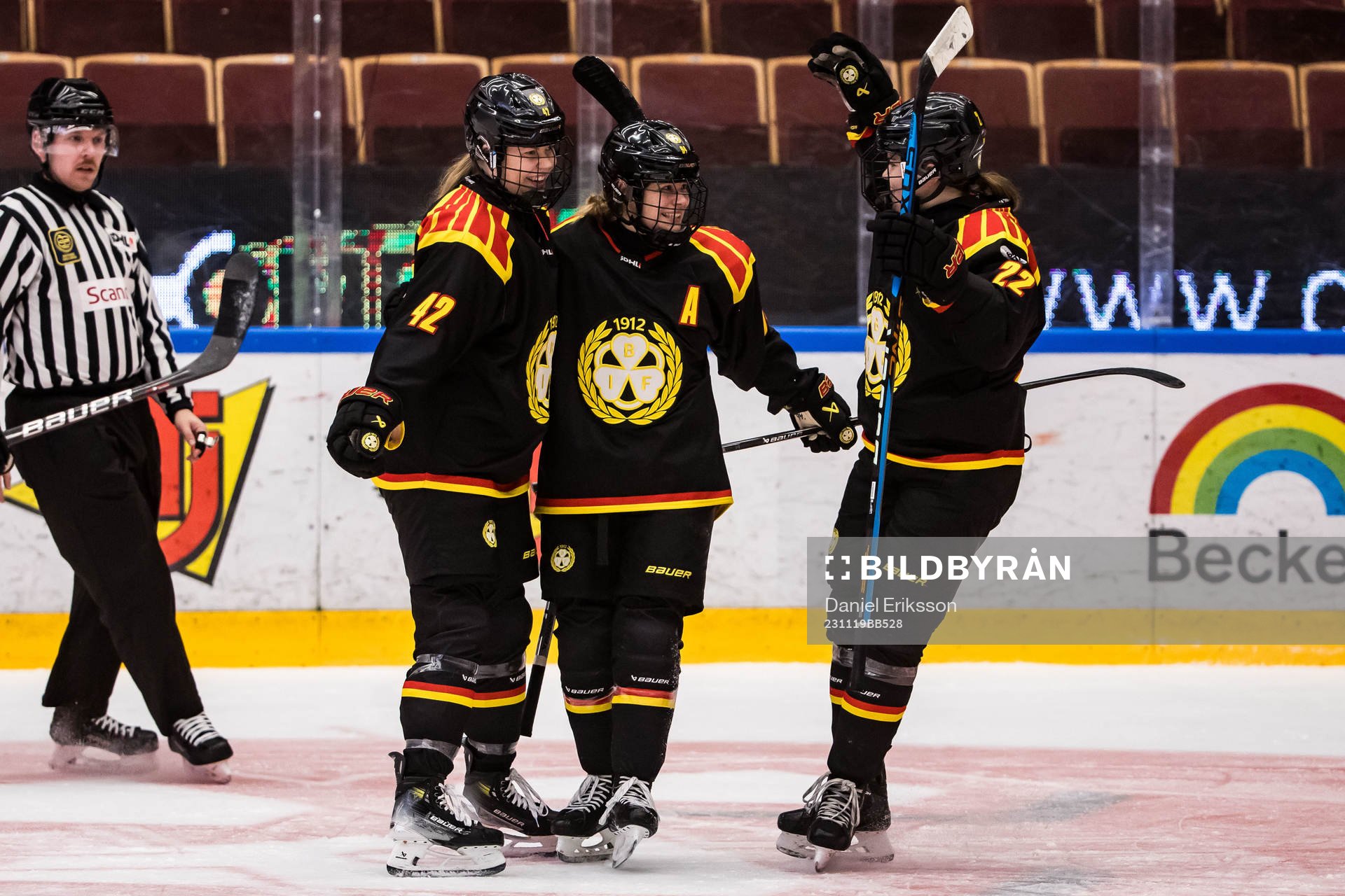 Brynäs IFs Anna Meixner jublar