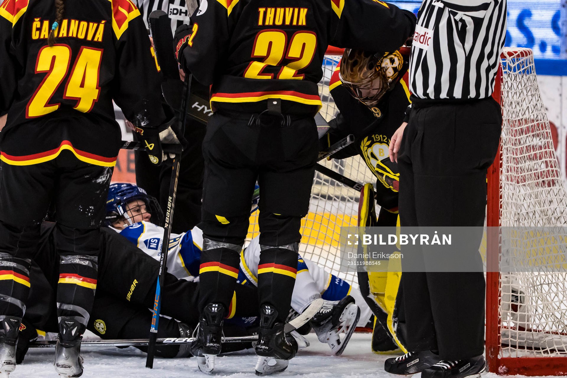 Leksands Saga Tynell-Nissas och Brynäs målvakt Klara