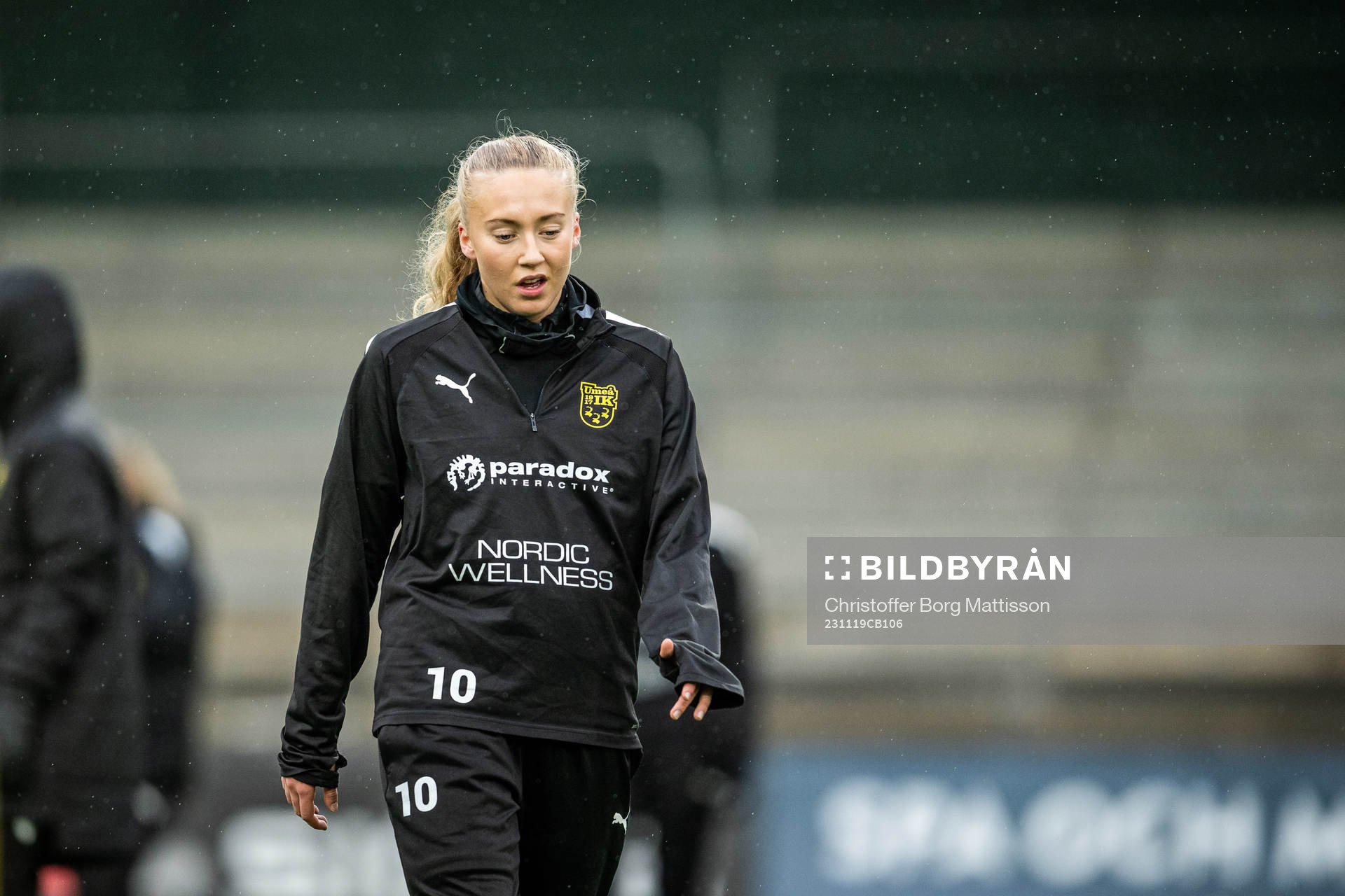 Umeås Turid Säfvenberg Hugosson inför finalen i Svenska Spel F19 Slutspel 2023 mellan Umeå och Hammarby den 19 november 2023 i Malmö.