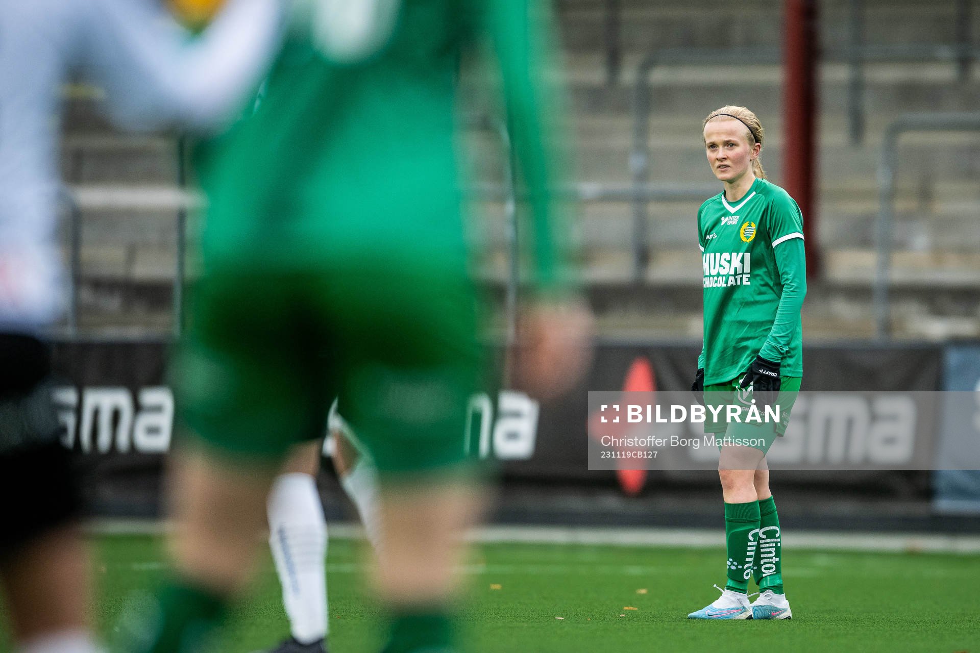 Hammarbys Ebba Lilliehöök under finalen i Svenska Spel F19 Slutspel 2023 mellan Umeå och Hammarby den 19 november 2023 i Malmö. 