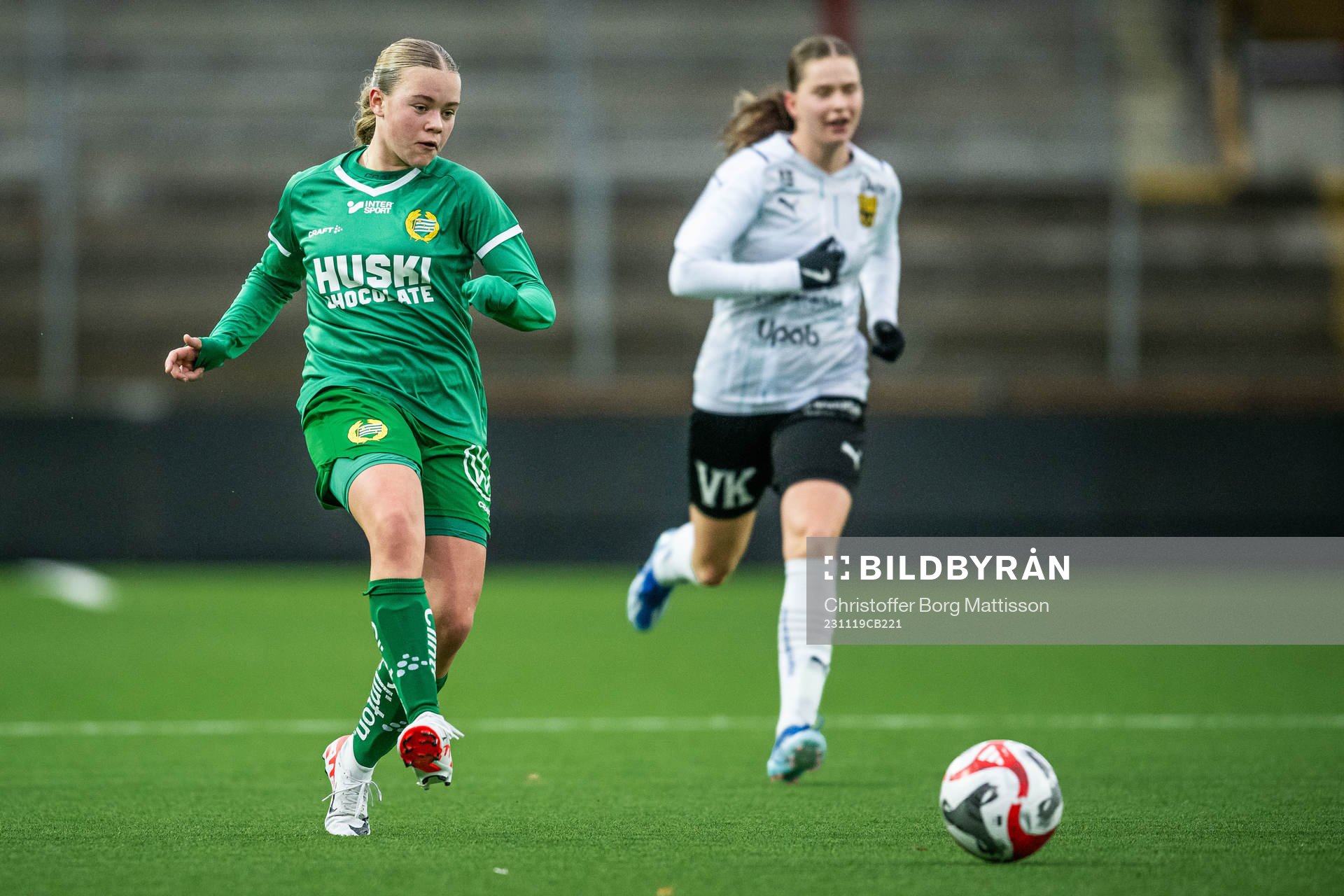 Hammarbys Ida Gagnfors under finalen i Svenska Spel F19 Slutspel 2023 mellan Umeå och Hammarby den 19 november 2023 i Malmö. 