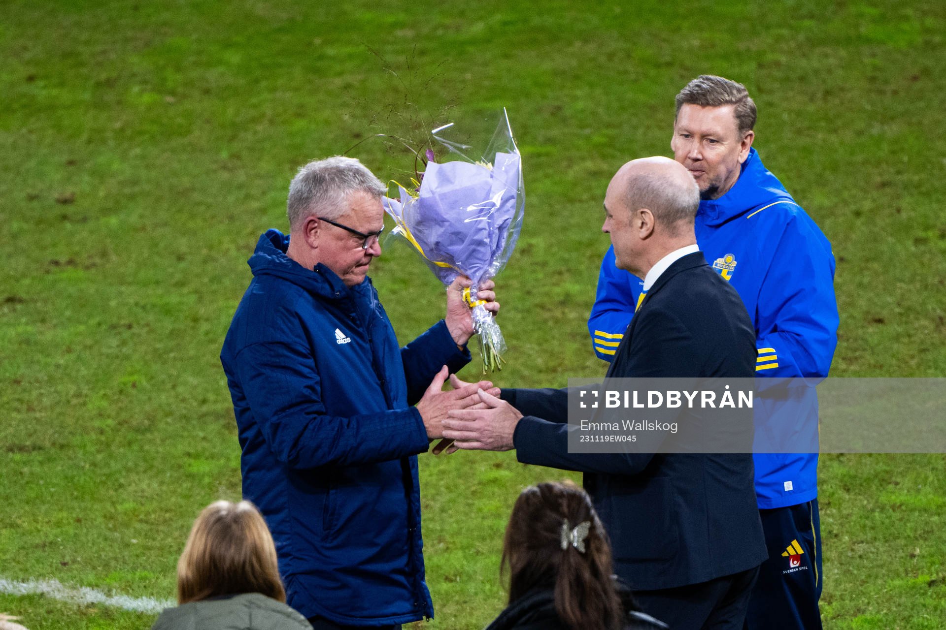 Head coach Janne Andersson, Assistant coach Peter