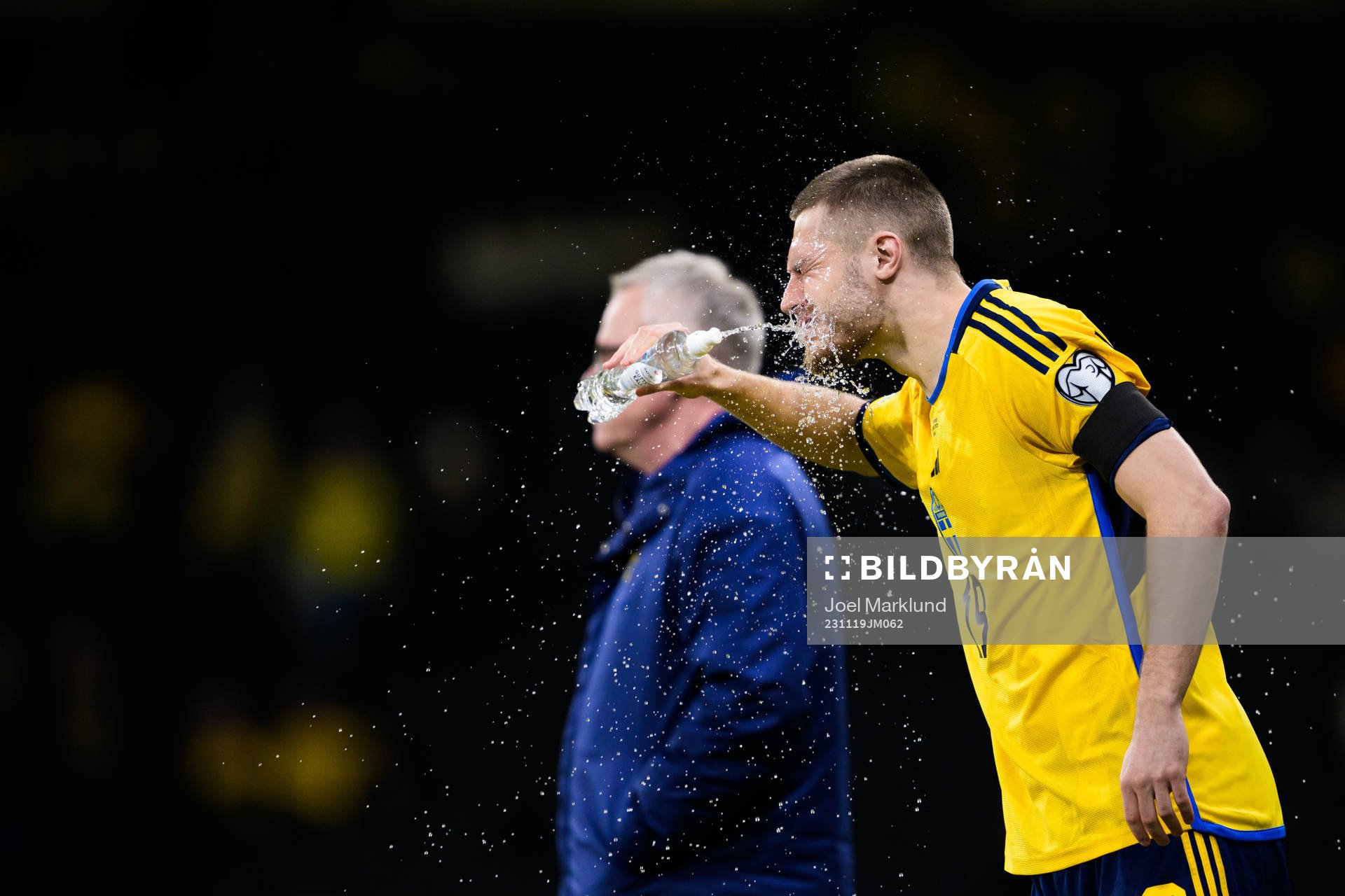 Mattias Svanberg of Sweden celebrating