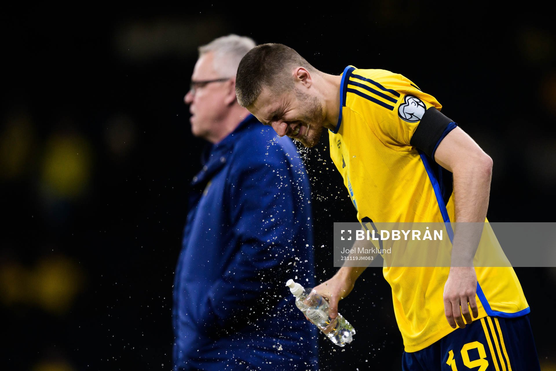 Mattias Svanberg of Sweden celebrating