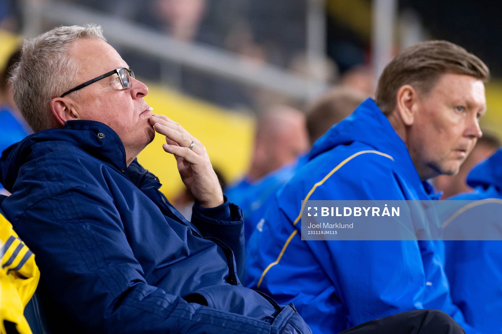 Head coach Janne Andersson  and Assistant coach Peter