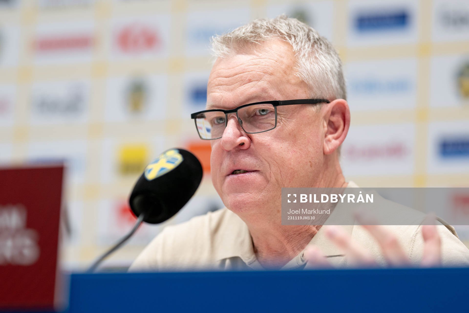 Head coach Janne Andersson  of Sweden